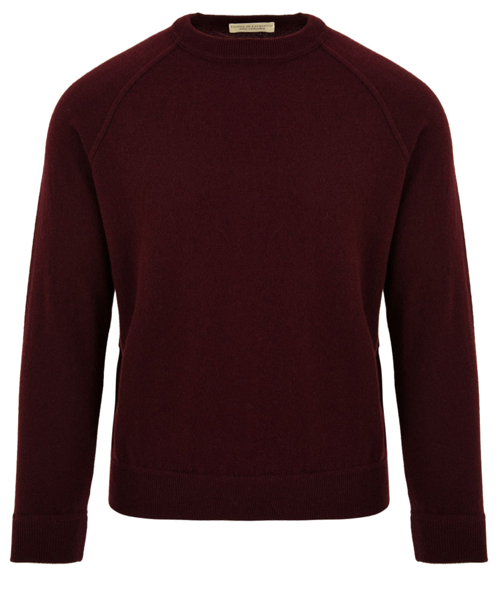 Maglione girocollo raglan Lana Cashmere FILIPPO DE LAURENTIIS Uomo - Rosso