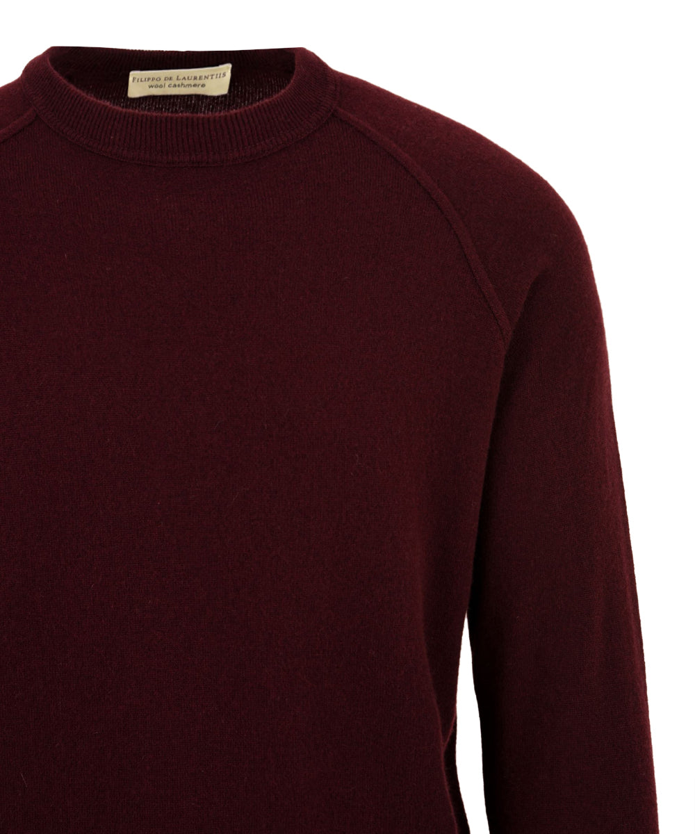 Maglione girocollo raglan Lana Cashmere FILIPPO DE LAURENTIIS Uomo - Rosso