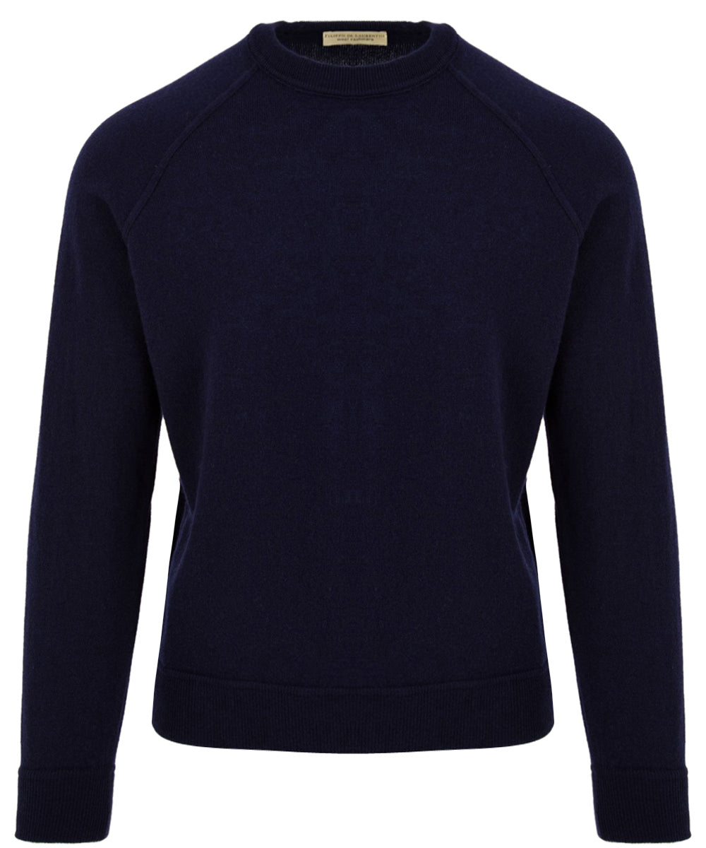 Maglione girocollo raglan Lana Cashmere FILIPPO DE LAURENTIIS Uomo - Blue