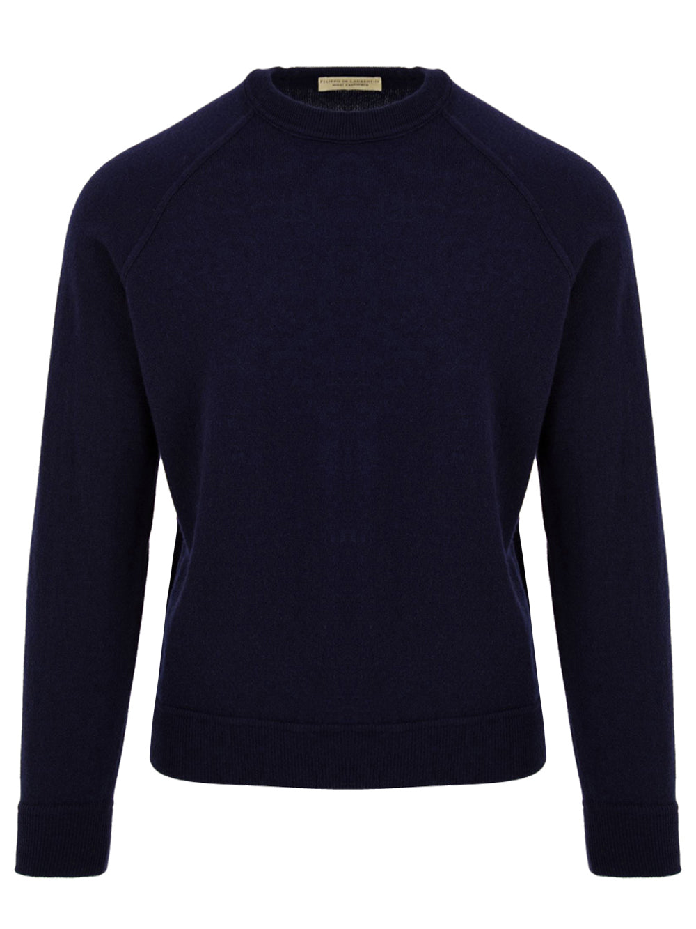Maglione girocollo raglan Lana Cashmere FILIPPO DE LAURENTIIS Uomo - Blue