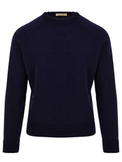 Maglione girocollo raglan Lana Cashmere FILIPPO DE LAURENTIIS Uomo - Blue