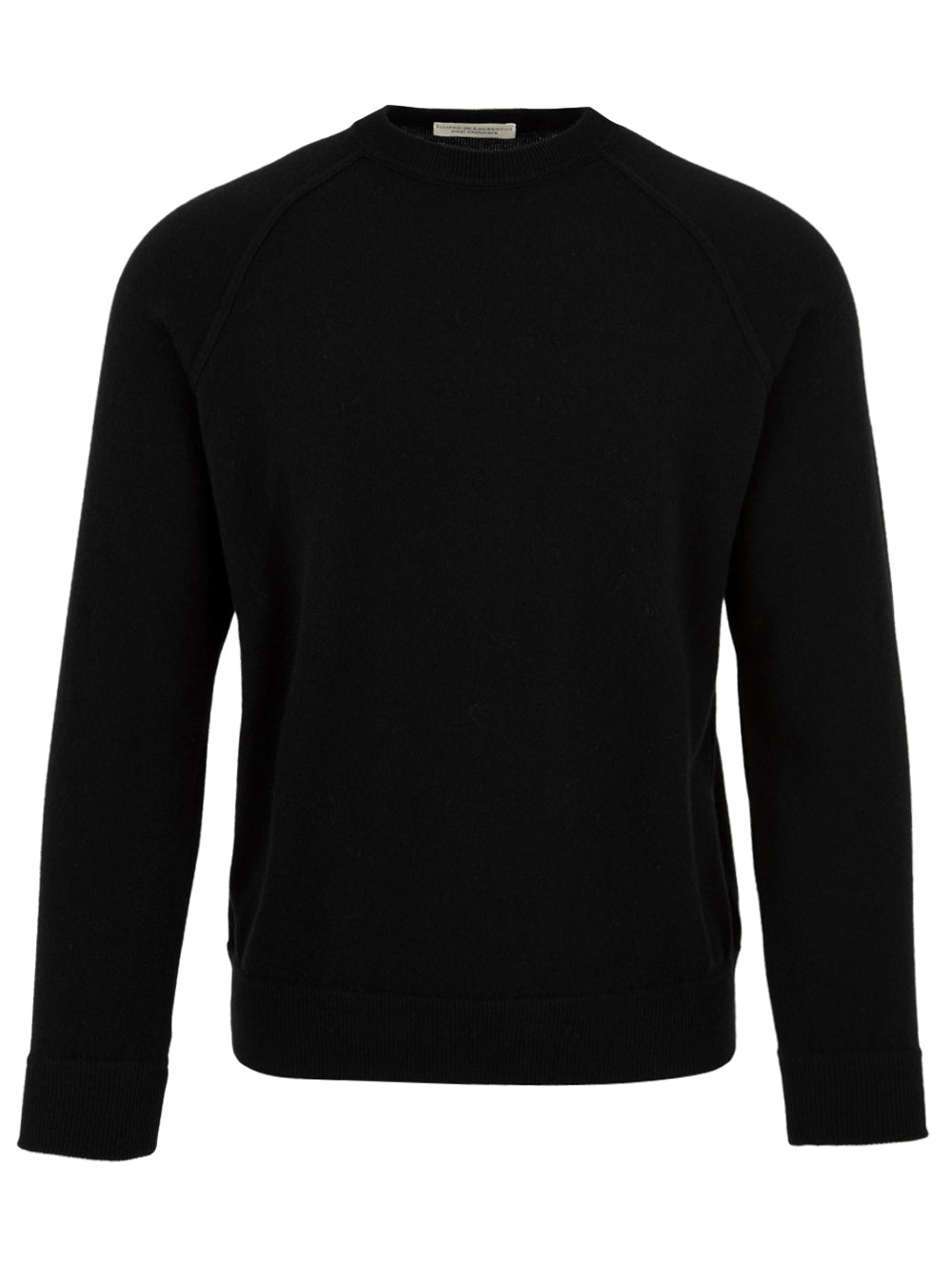 Maglione girocollo raglan Lana Cashmere FILIPPO DE LAURENTIIS Uomo - Nero