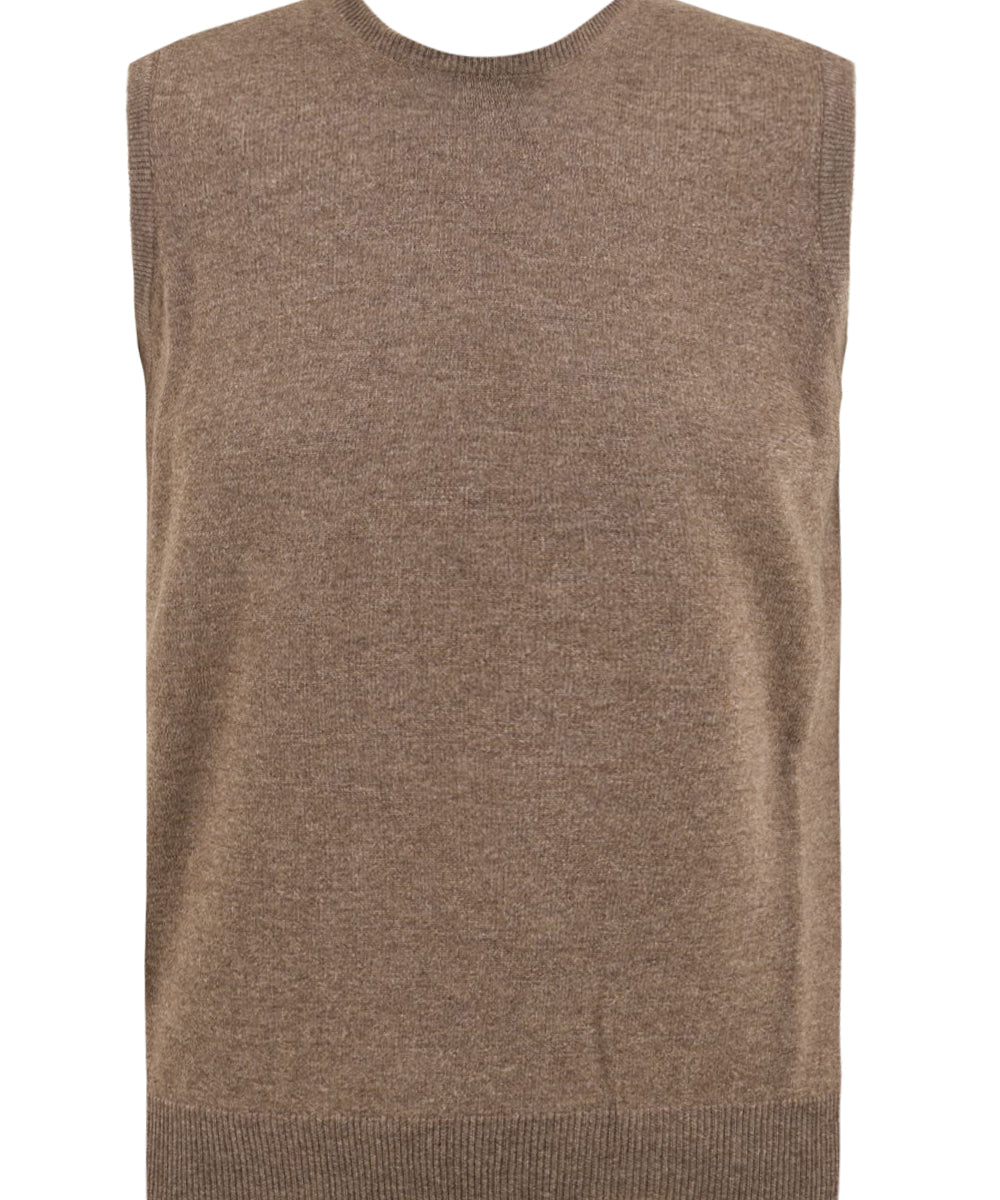 Maglione giromanica Lana Cashmere FILIPPO DE LAURENTIIS Uomo - Beige