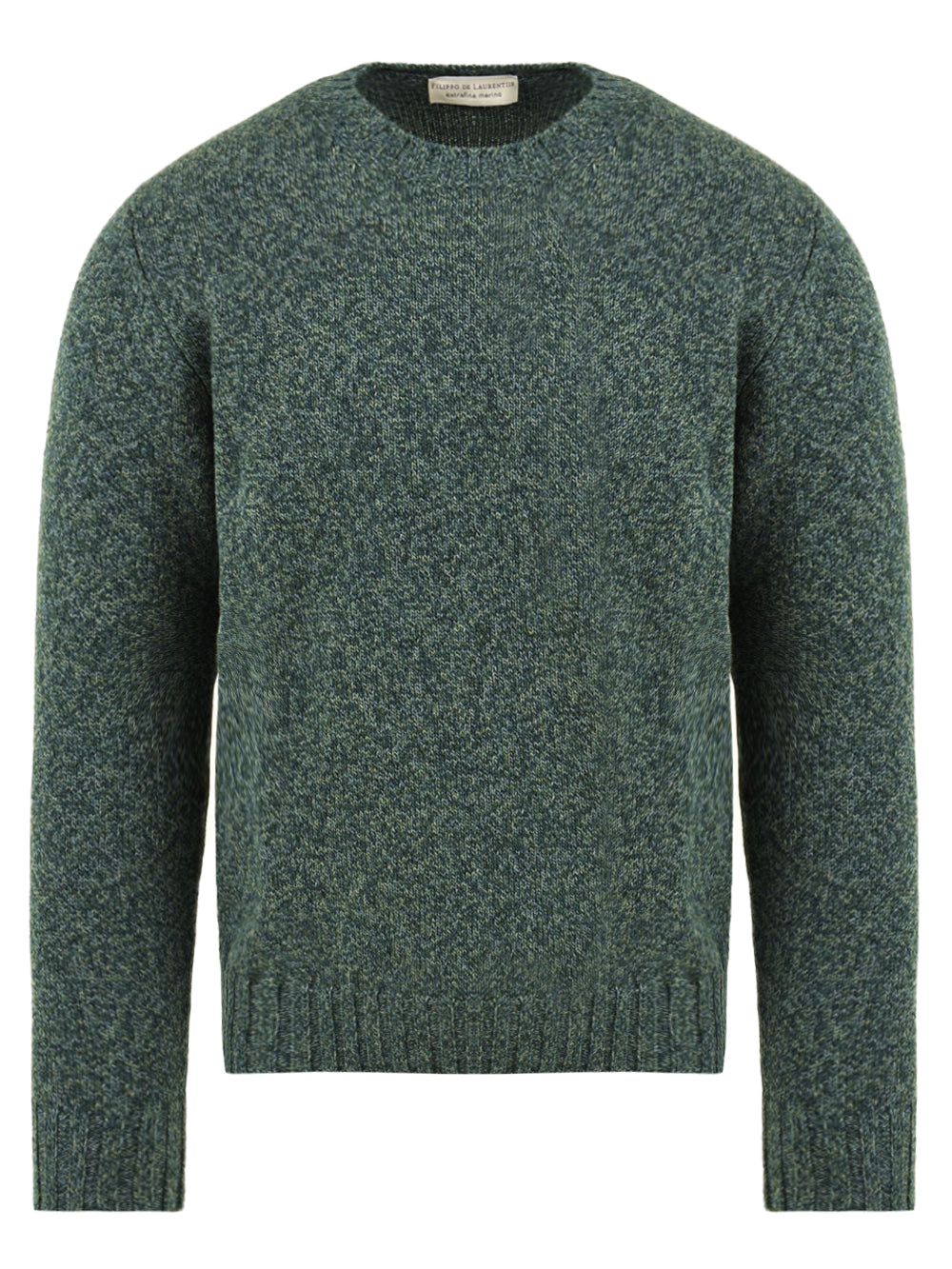 Maglione girocollo Merino extrafine FILIPPO DE LAURENTIIS Uomo - Verde