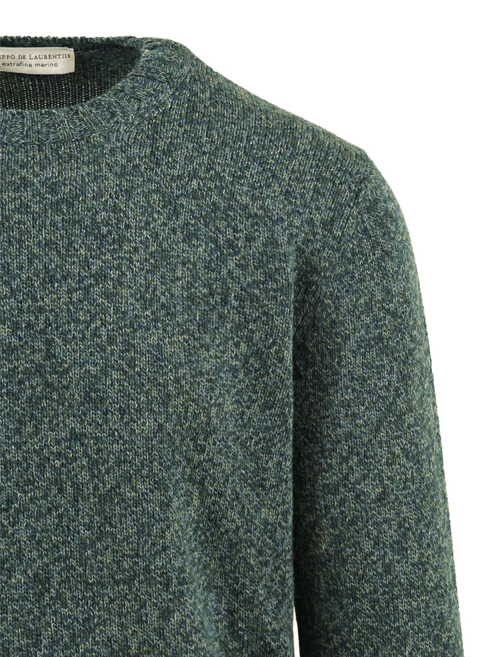 Maglione girocollo Merino extrafine FILIPPO DE LAURENTIIS Uomo - Verde