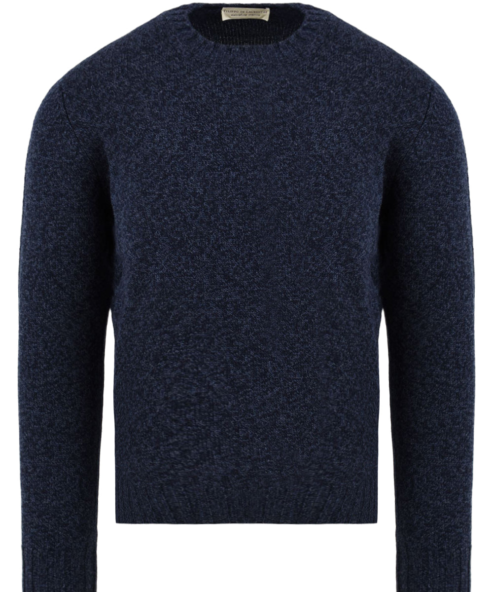 Maglione girocollo Merino extrafine FILIPPO DE LAURENTIIS Uomo - Blue
