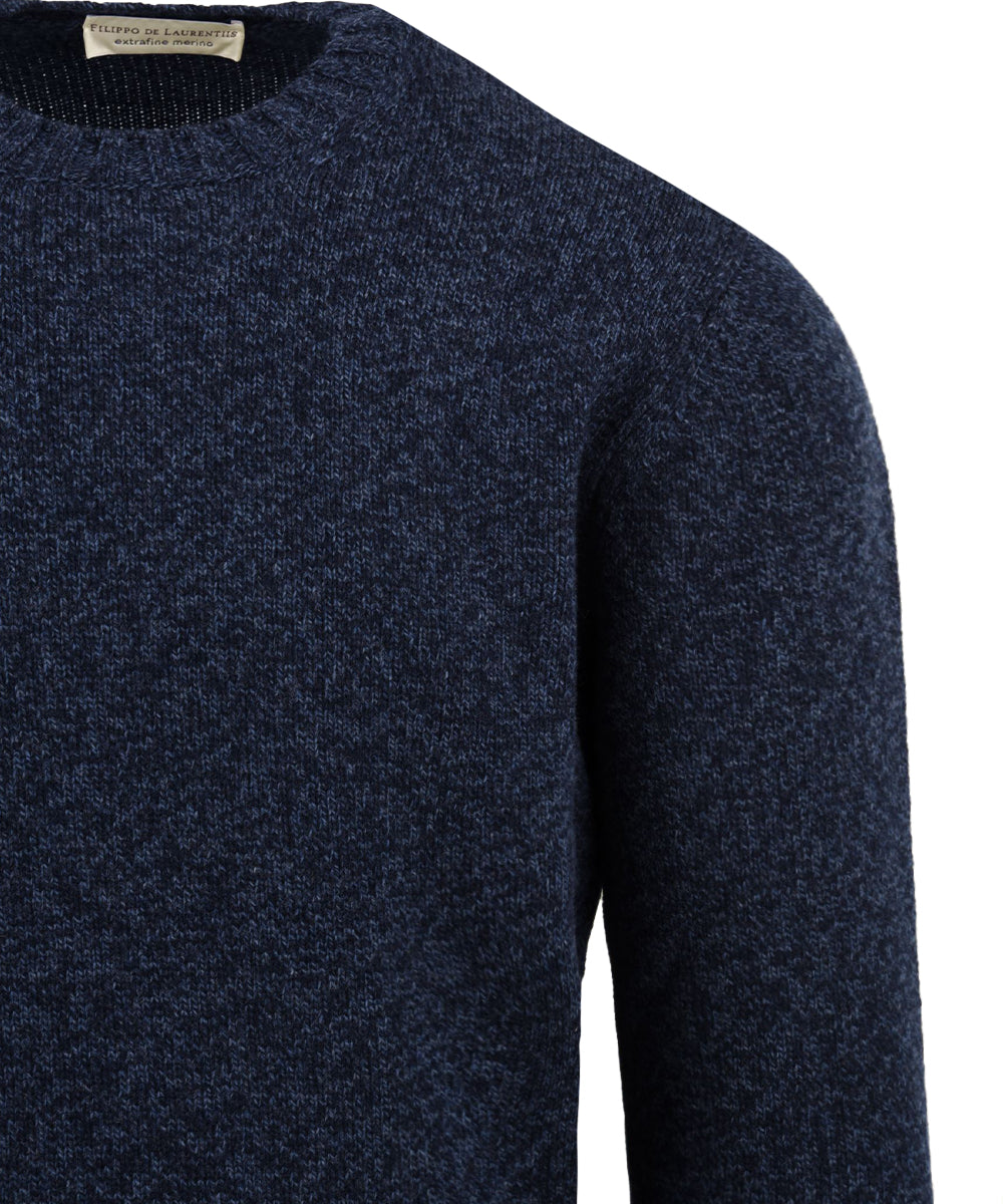 Maglione girocollo Merino extrafine FILIPPO DE LAURENTIIS Uomo - Blue