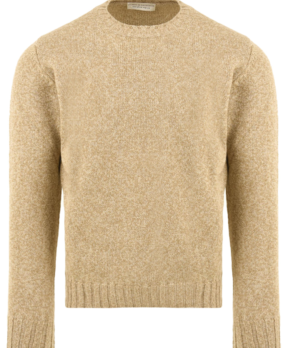 Maglione girocollo Merino extrafine FILIPPO DE LAURENTIIS Uomo - Beige