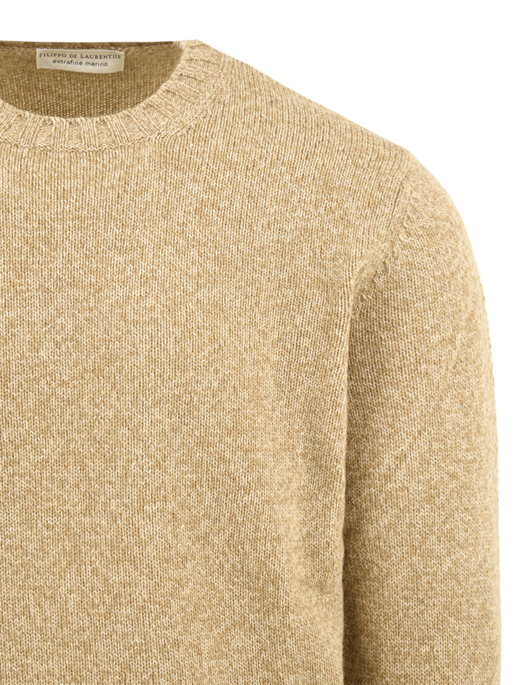 Maglione girocollo Merino extrafine FILIPPO DE LAURENTIIS Uomo - Beige