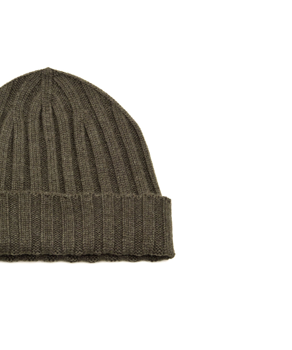 Cappello a coste Cashmere FILIPPO DE LAURENTIIS Uomo - Verde