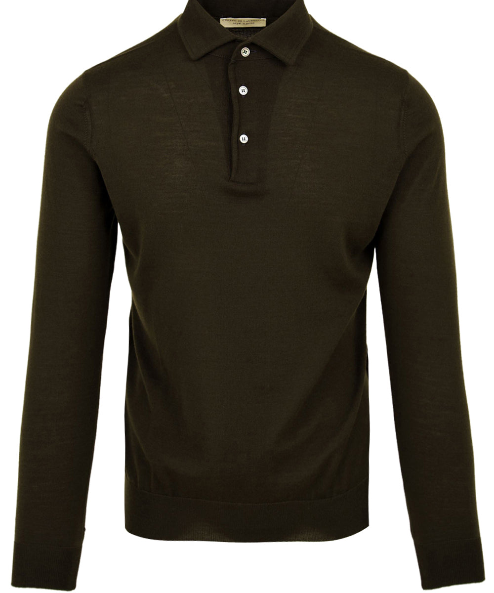 Polo Royal Merino FILIPPO DE LAURENTIIS Uomo - Verde