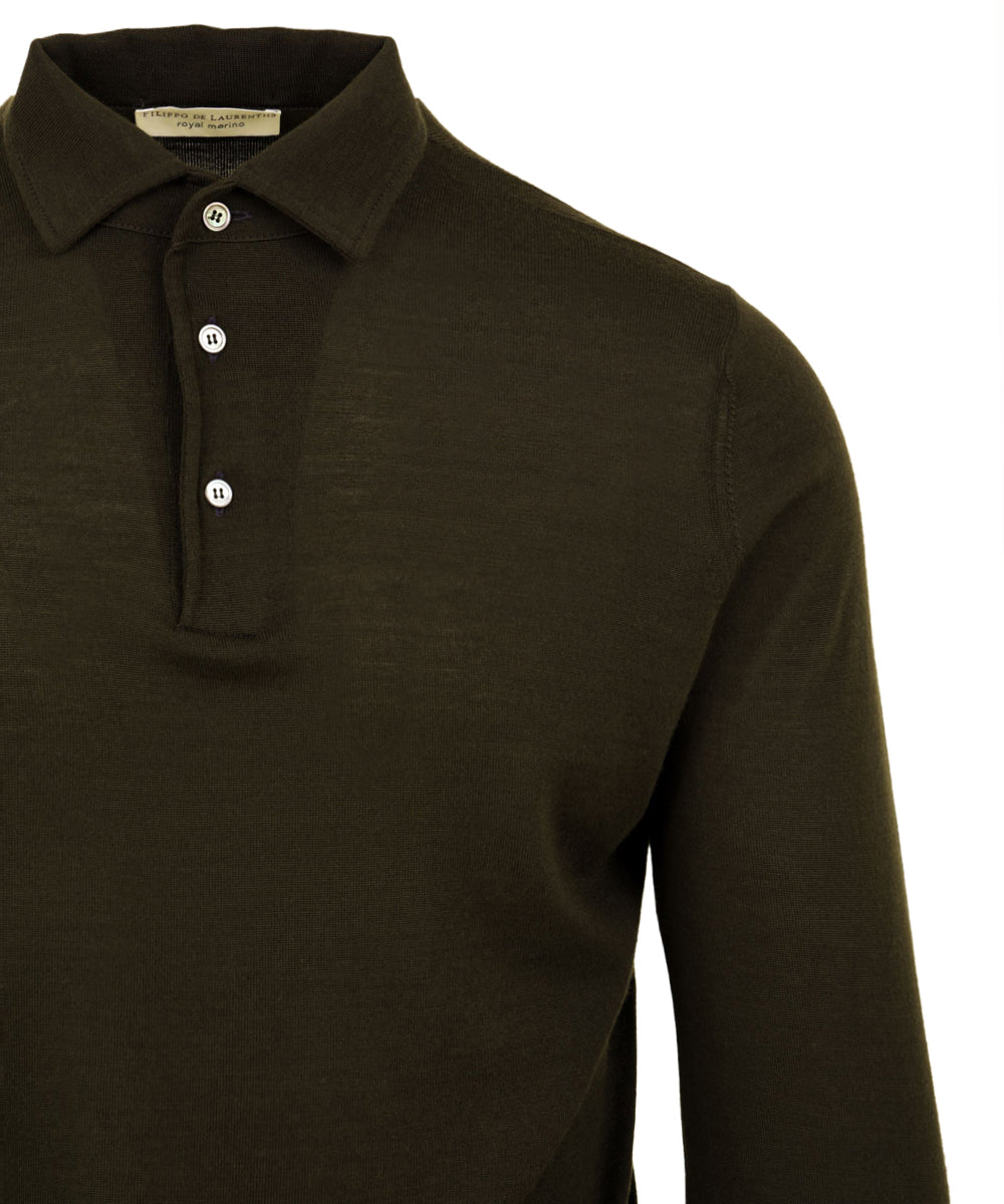 Polo Royal Merino FILIPPO DE LAURENTIIS Uomo - Verde
