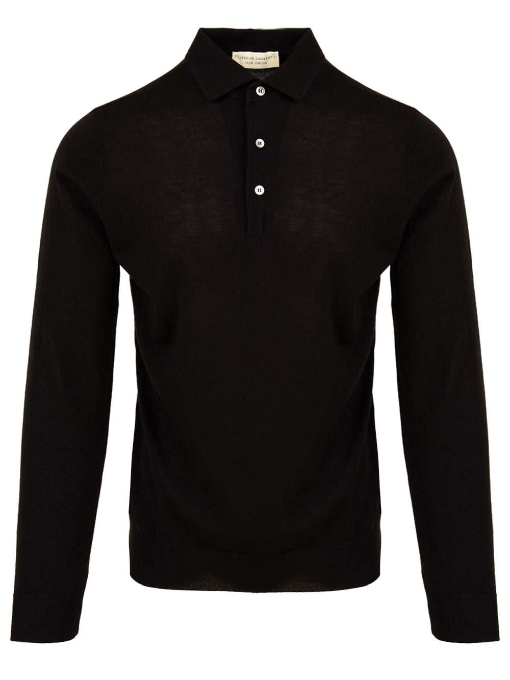 Polo Royal Merino FILIPPO DE LAURENTIIS Uomo - Nero