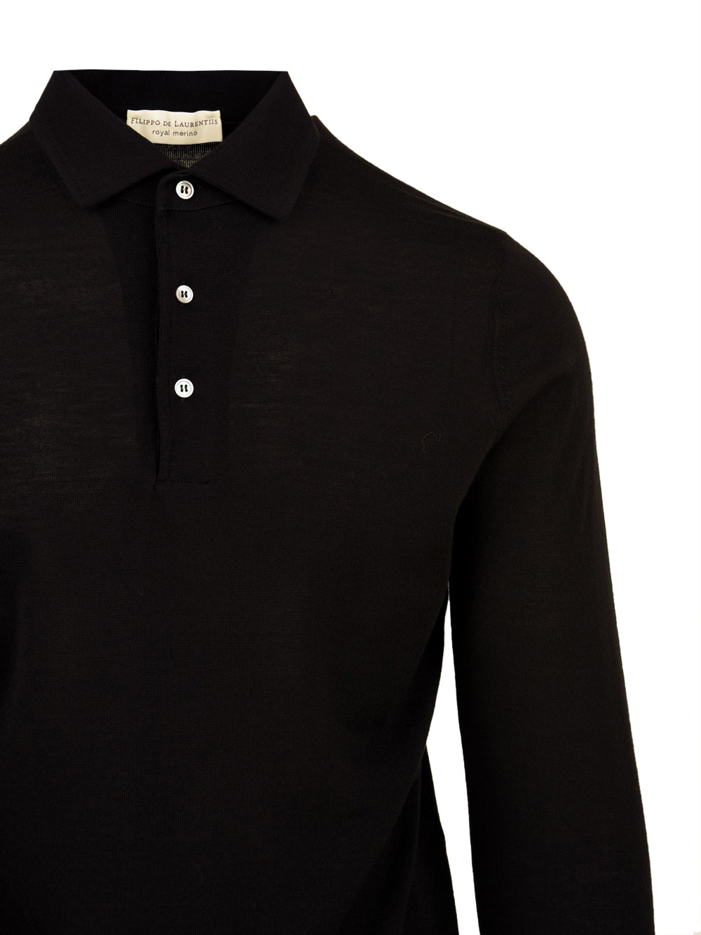 Polo Royal Merino FILIPPO DE LAURENTIIS Uomo - Nero