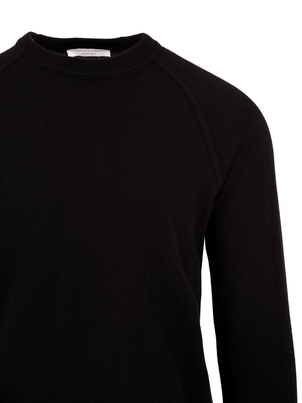 Maglione girocollo raglan Cashmere FILIPPO DE LAURENTIIS Uomo - Nero