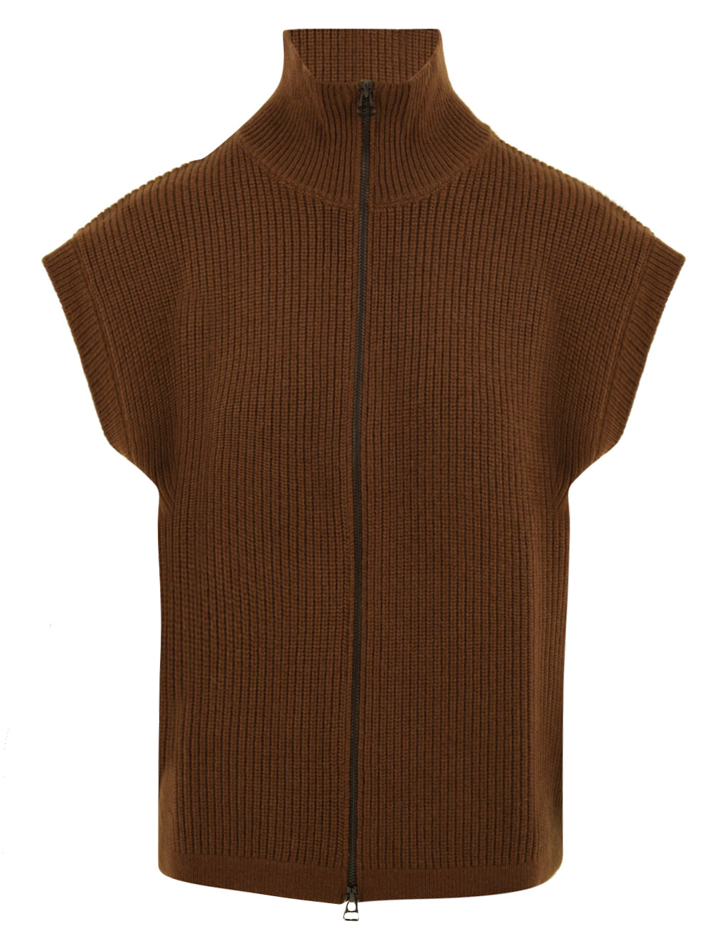 Gilet con zip FIVE Donna - Marrone