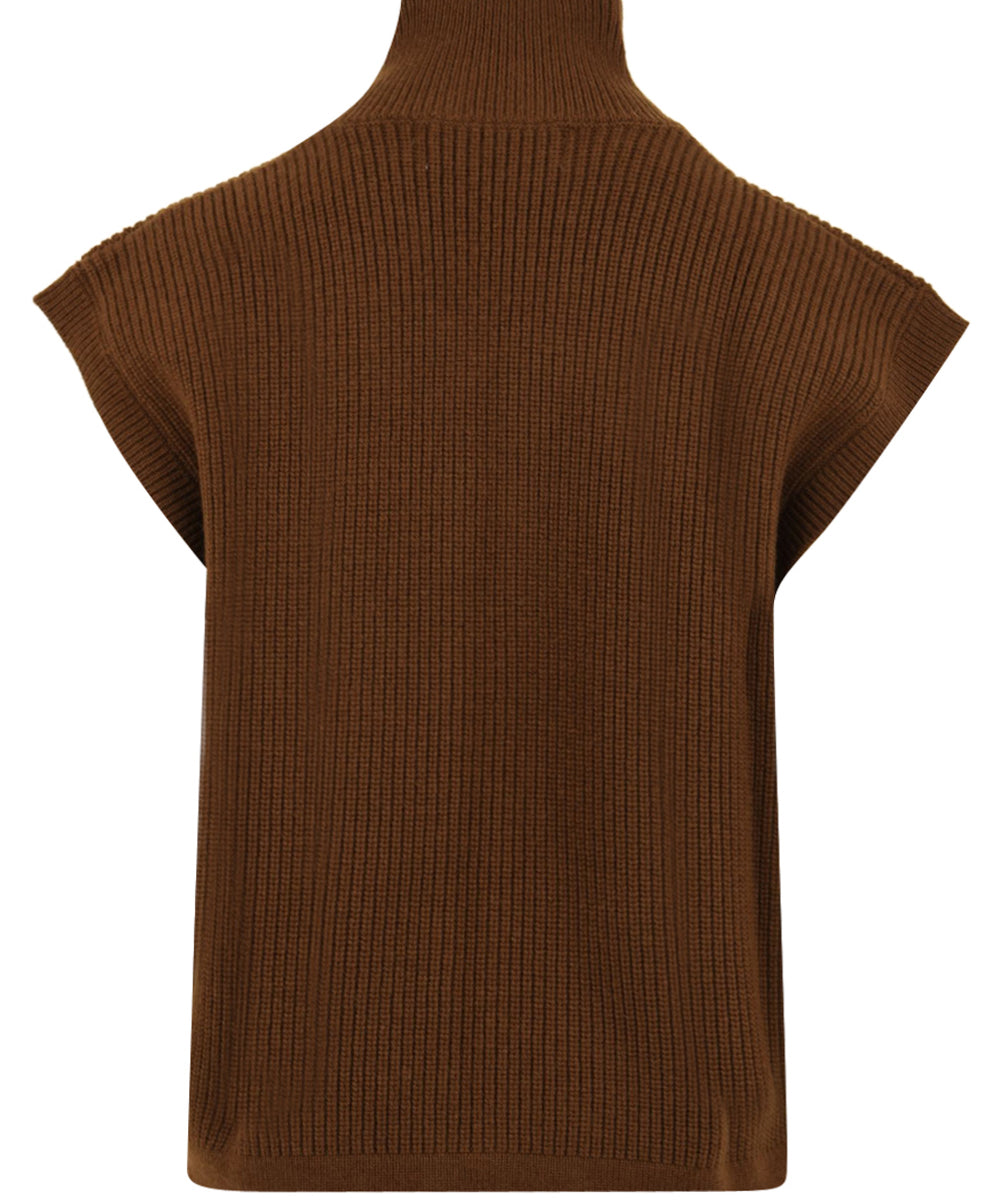 Gilet con zip FIVE Donna - Marrone