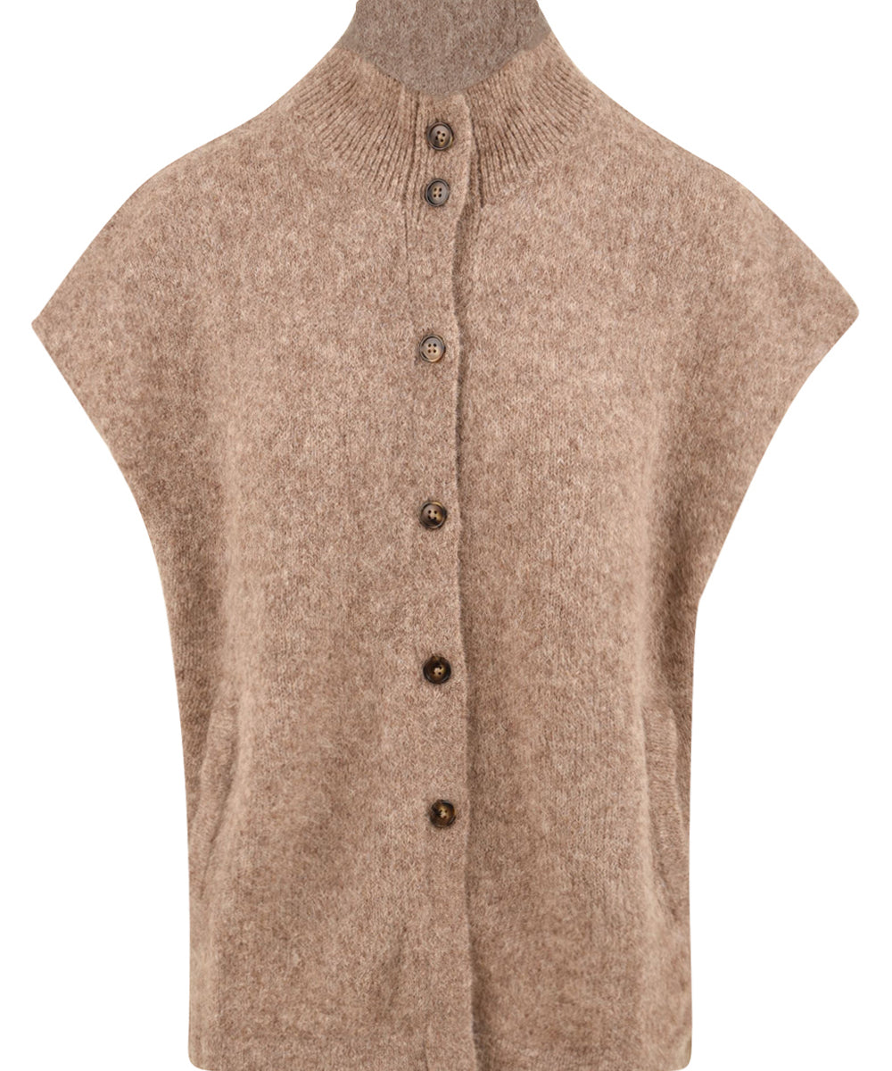 Gilet con bottoni FIVE Donna - Marrone