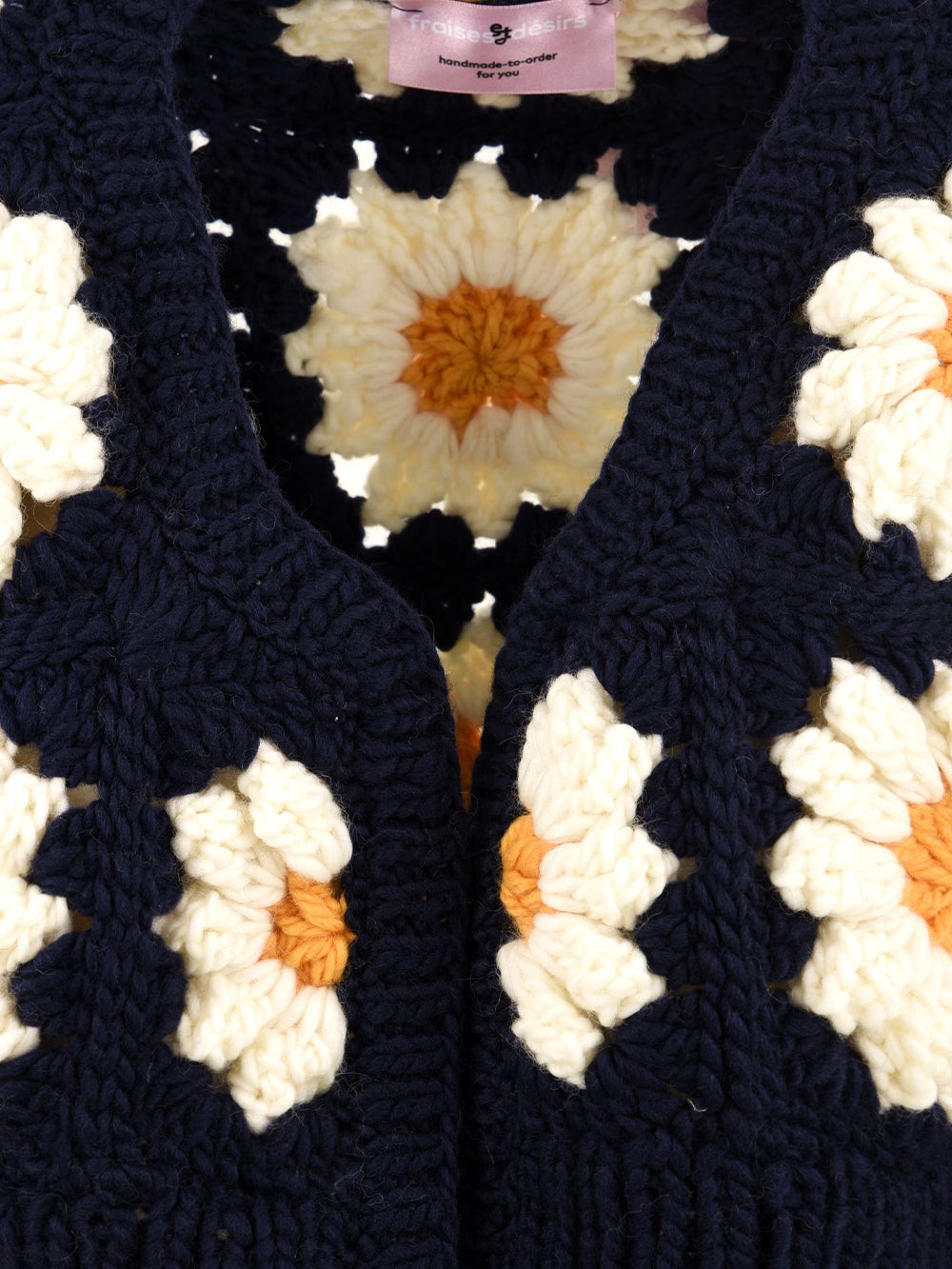 Cardigan Colossal Daisies FRAISES ET DESIRS Donna - Blue