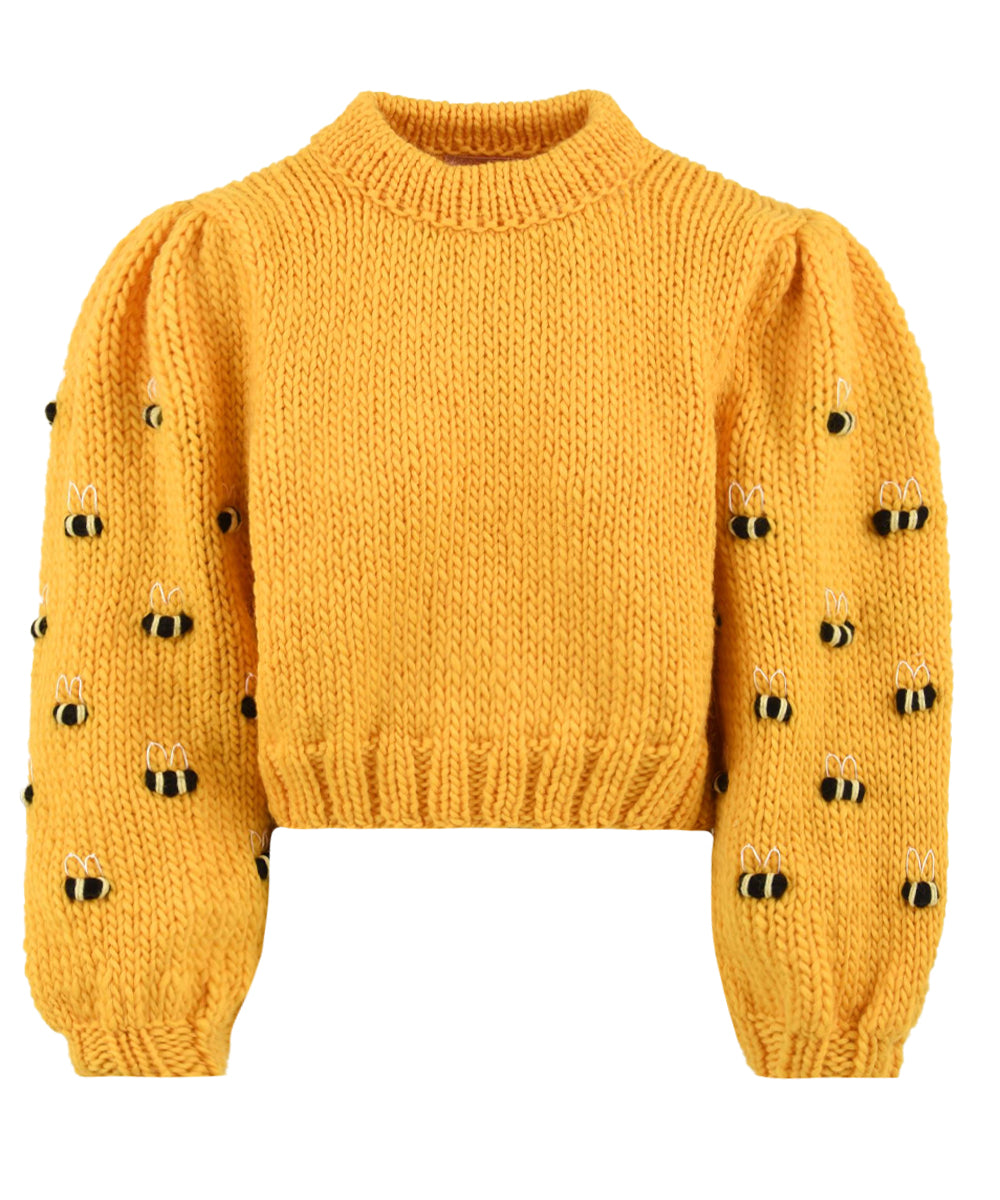 Maglione Save The Bees FRAISES ET DESIRS Donna - Giallo