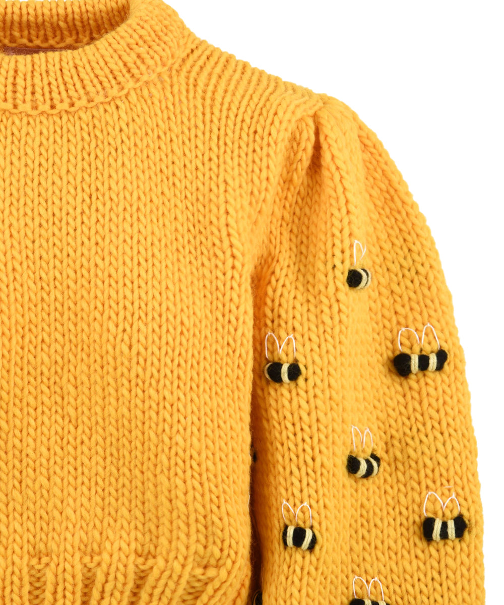 Maglione Save The Bees FRAISES ET DESIRS Donna - Giallo