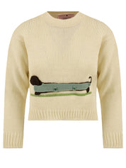 Maglione The Sausage Dog FRAISES ET DESIRS Donna - Bianco