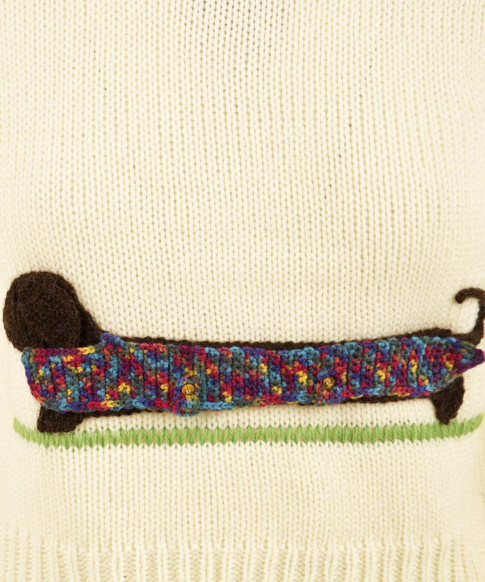 Maglione The Sausage Dog FRAISES ET DESIRS Donna - Bianco