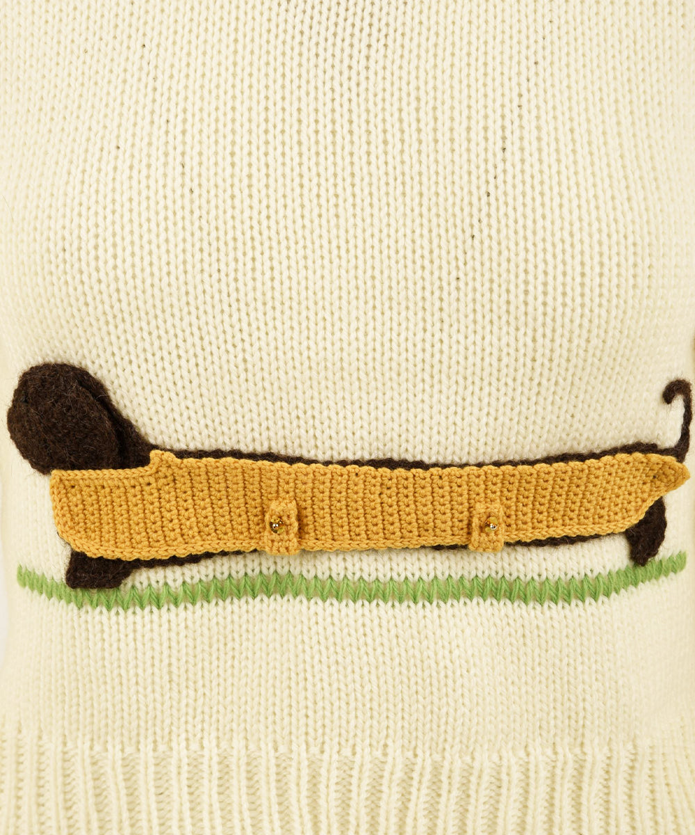 Maglione The Sausage Dog FRAISES ET DESIRS Donna - Bianco