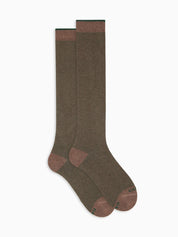 Calze lunghe righina sottile GALLO Uomo - Marrone