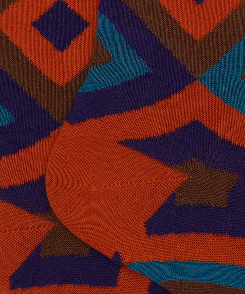 Calze lunghe fantasia rombi GALLO Uomo - Beige