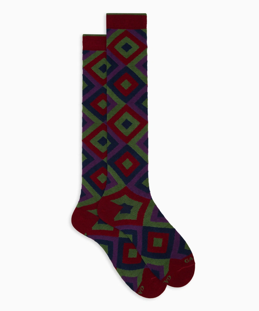 Calze lunghe fantasia rombi GALLO Uomo - Multicolore
