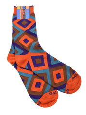 Calze corte fantasia rombi GALLO Uomo - Rame