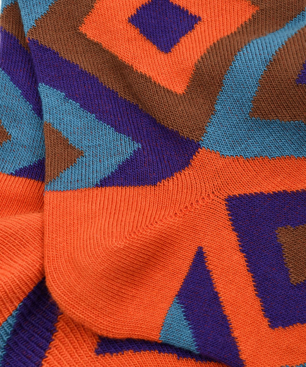 Calze corte fantasia rombi GALLO Uomo - Rame