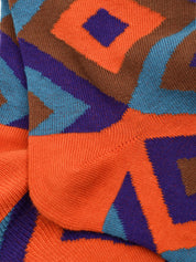 Calze corte fantasia rombi GALLO Uomo - Rame