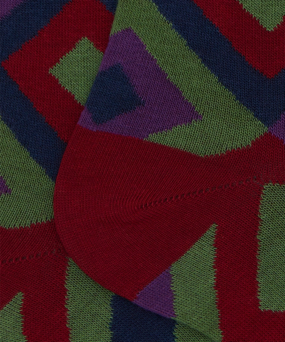 Calze corte fantasia rombi GALLO Uomo - Multicolore