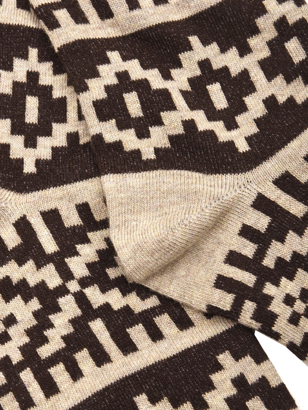 Calze lunghe fantasia greca natalizia GALLO Uomo - Marrone