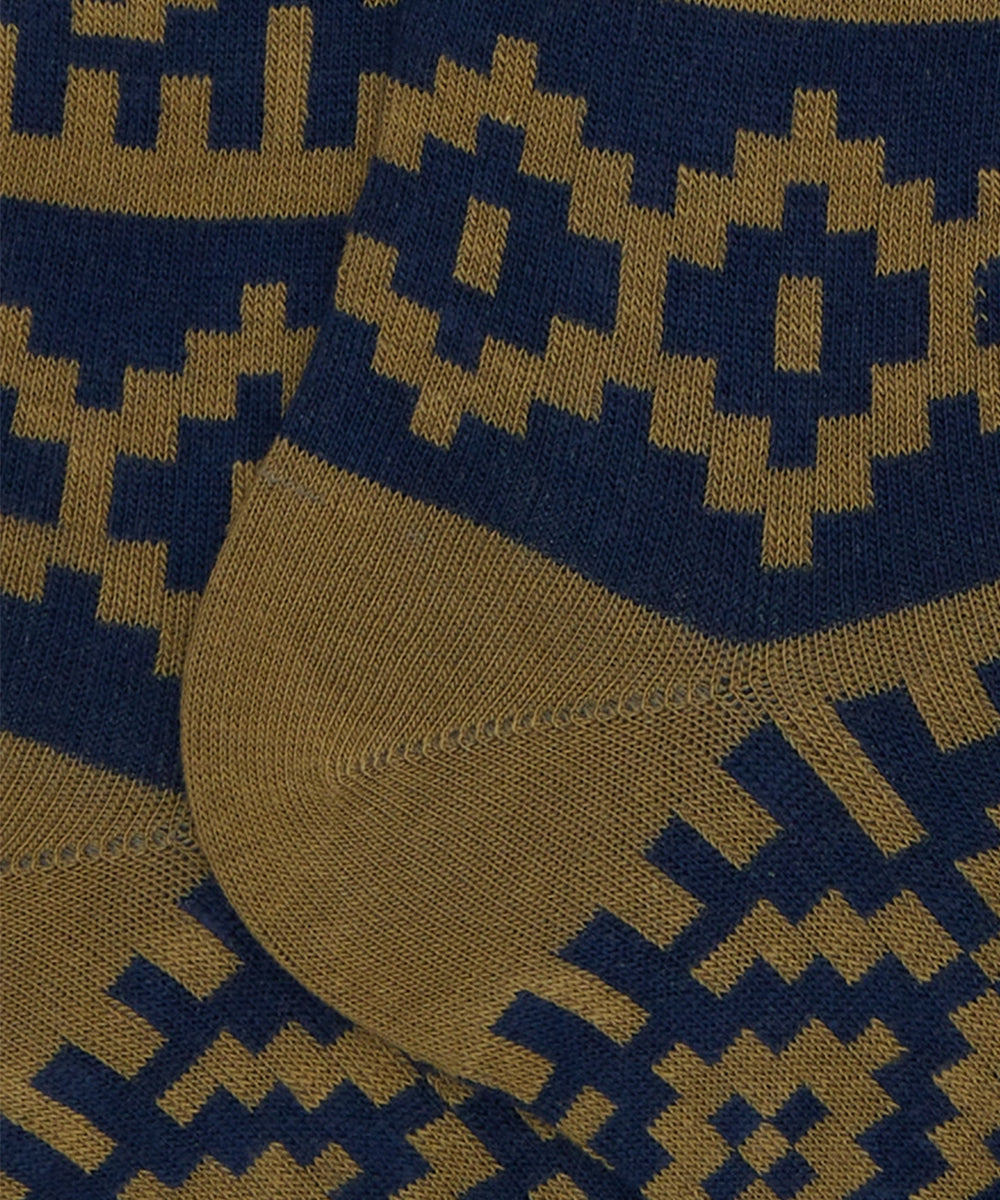 Calze lunghe fantasia greca natalizia GALLO Uomo - Multicolore