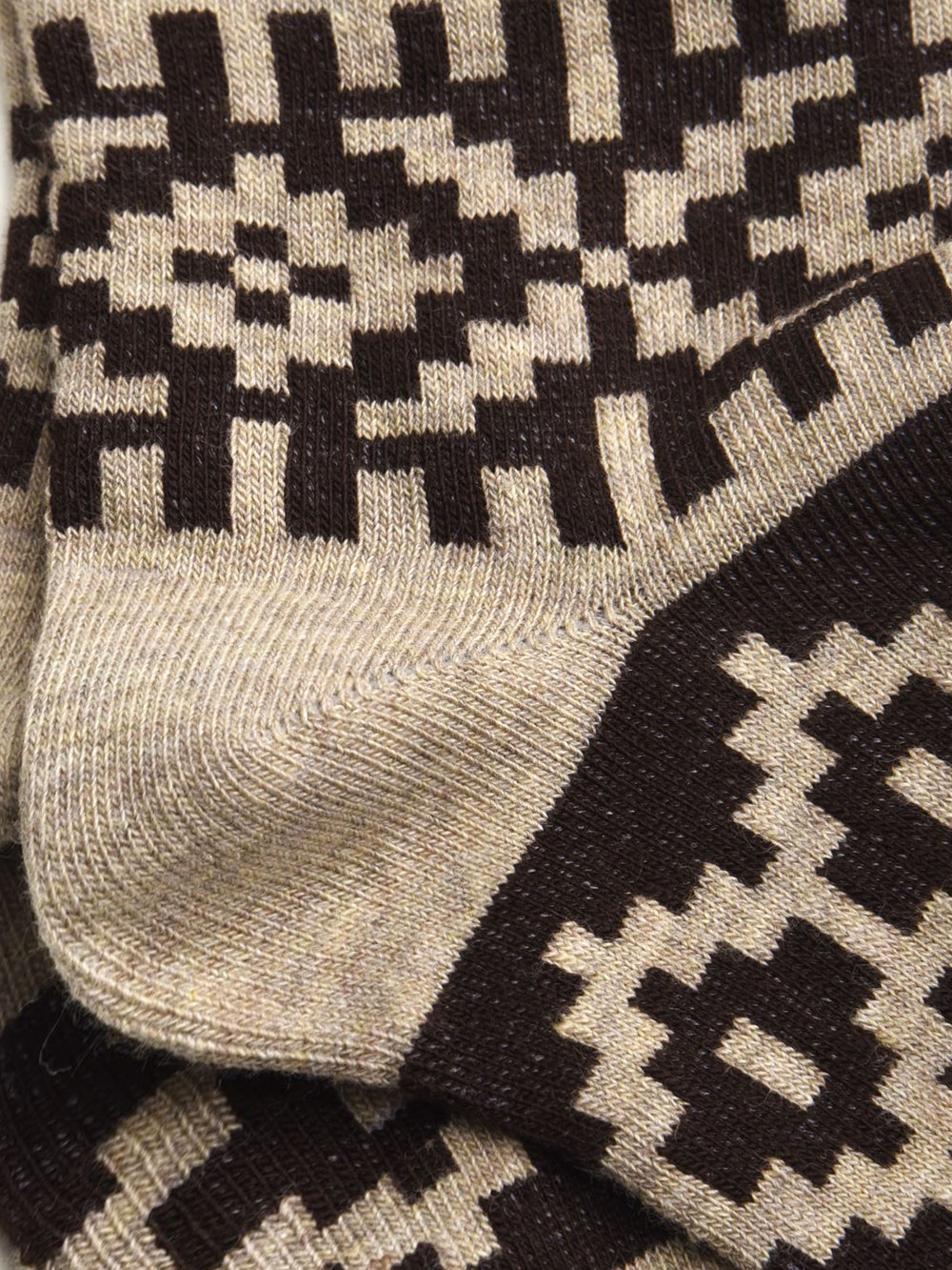 Calze corte fantasia greca natalizia GALLO Uomo - Marrone