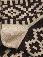 Calze corte fantasia greca natalizia GALLO Uomo - Marrone