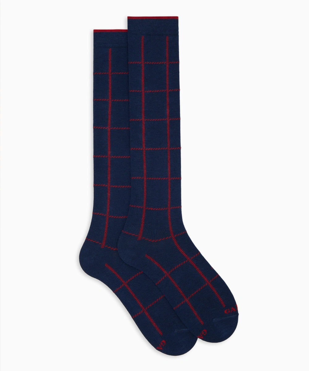 Calze lunghe fantasia Window GALLO Uomo - Blue