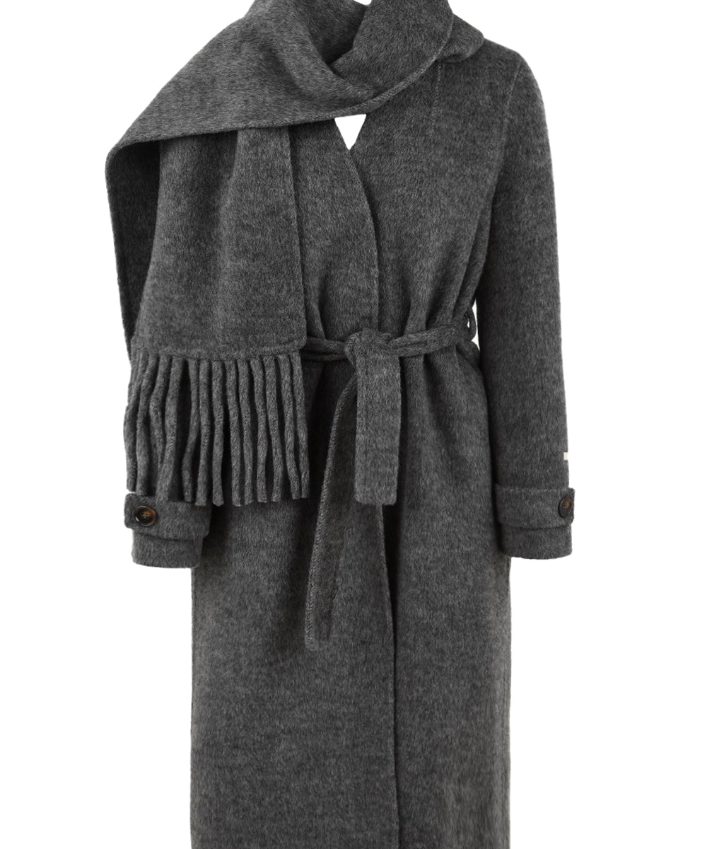 Cappotto Pamir con sciarpa GLOX Donna - Grigio