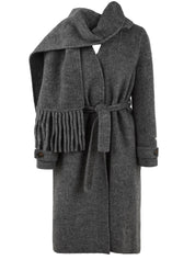 Cappotto Pamir con sciarpa GLOX Donna - Grigio