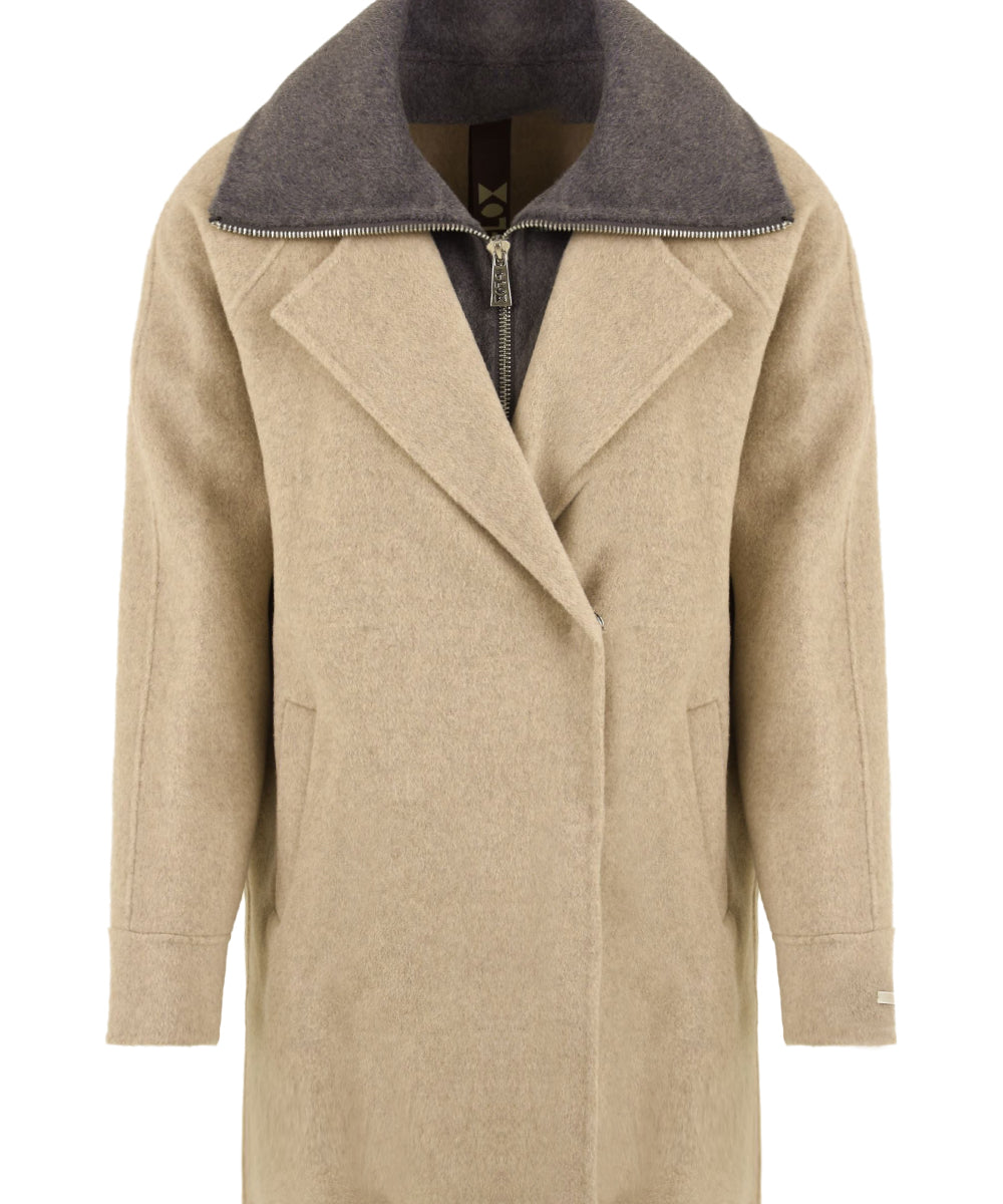 Cappotto Cashmere con gilet removibile GLOX Donna - Beige
