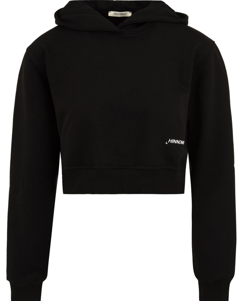 Felpa corta con cappuccio HINNOMINATE Donna - Nero