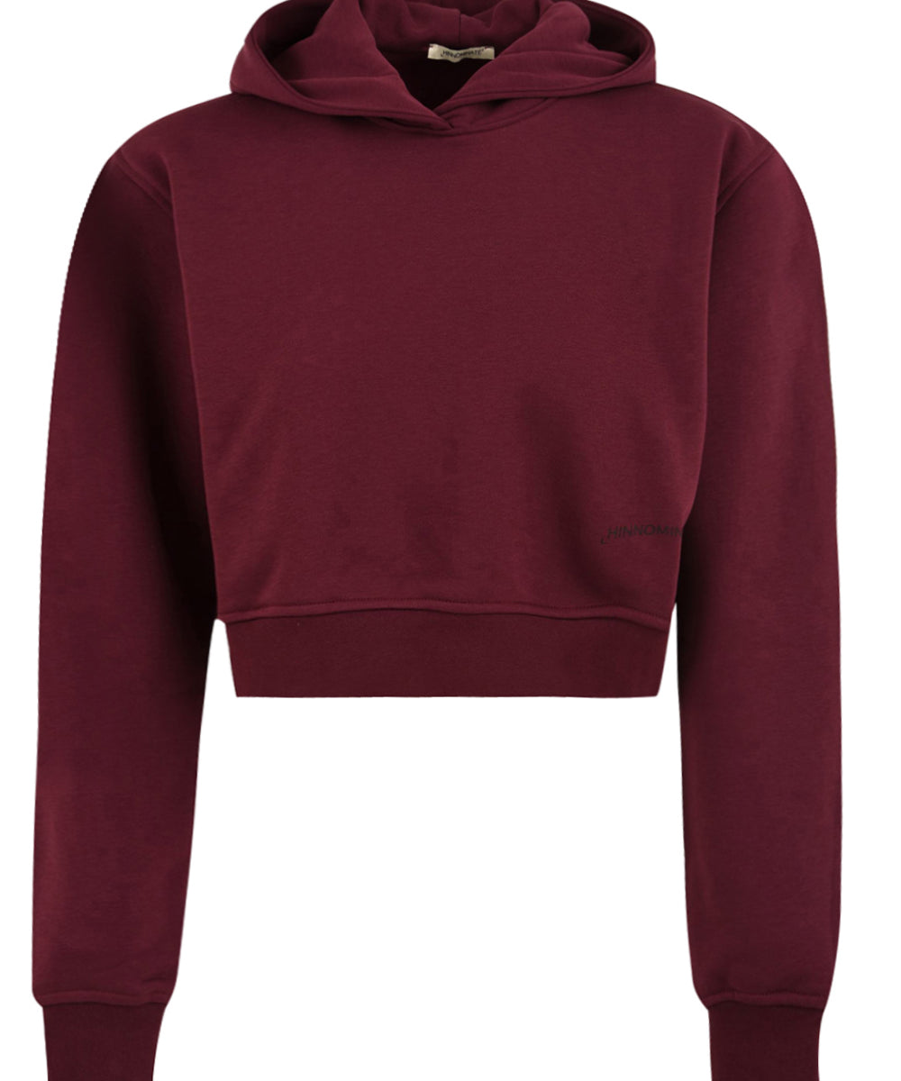 Felpa corta con cappuccio HINNOMINATE Donna - Rosso