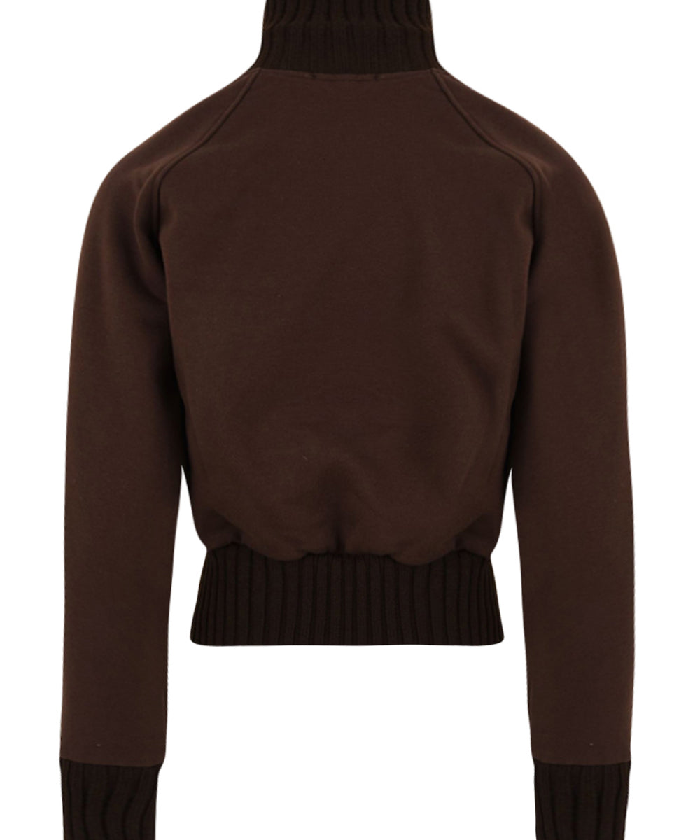 Felpa collo alto full zip HINNOMINATE Donna - Marrone