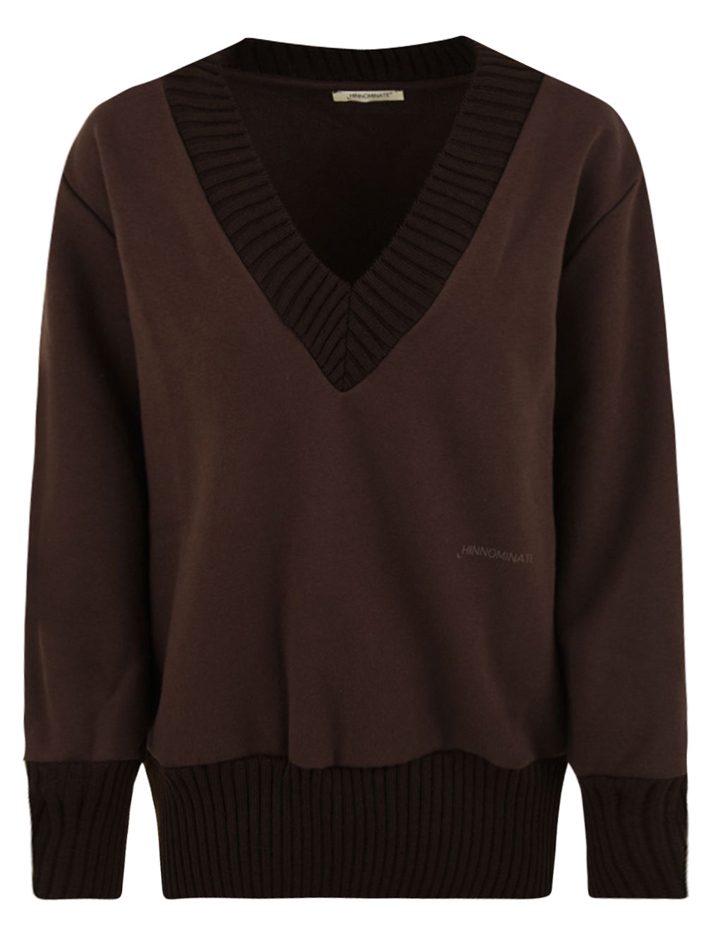 Felpa scollo a V HINNOMINATE Donna - Marrone