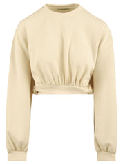 Felpa crop Viscosa HINNOMINATE Donna - Bianco