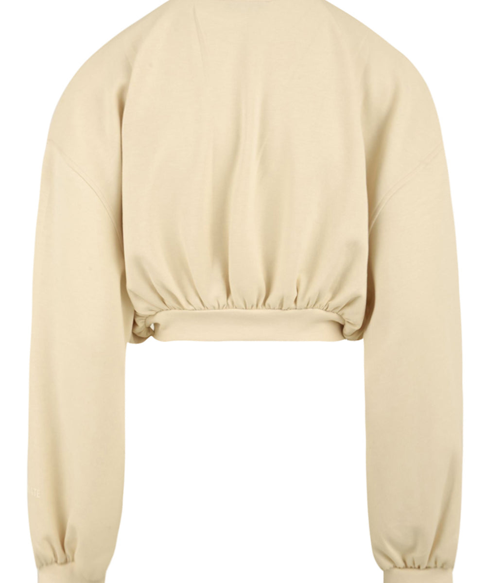 Felpa crop Viscosa HINNOMINATE Donna - Bianco