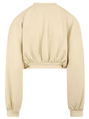 Felpa crop Viscosa HINNOMINATE Donna - Bianco